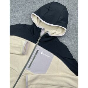 Cotopaxi Abrazo Fleece Jacket Hooded Full Zip Women's L Beige Colorblock
